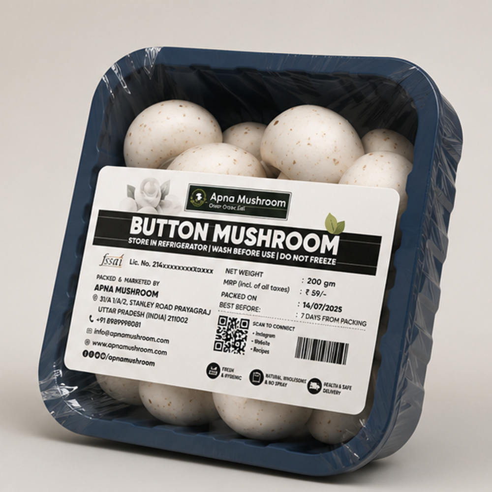 Apna Mushroom - Fresh Button Mushroom
