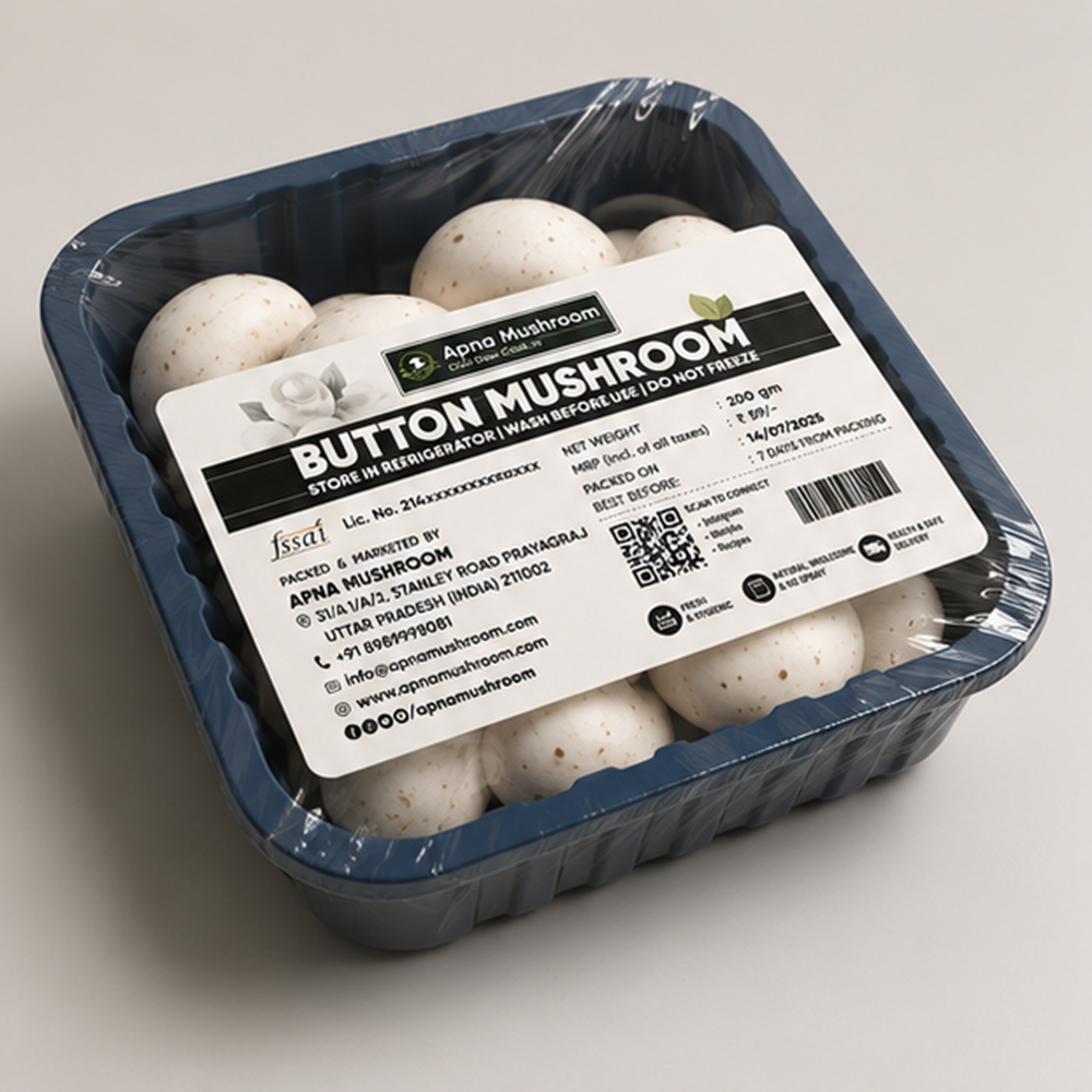 Apna Mushroom - Fresh Button Mushroom