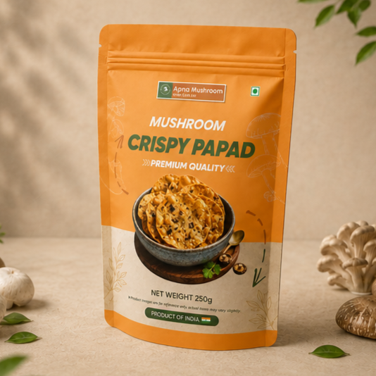 Mushroom Papad-Crispy & Spicy