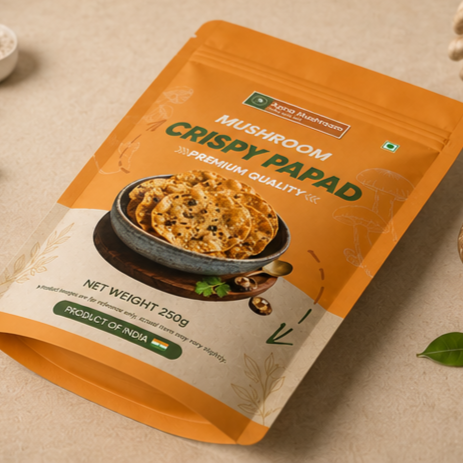 Mushroom Papad-Crispy & Spicy