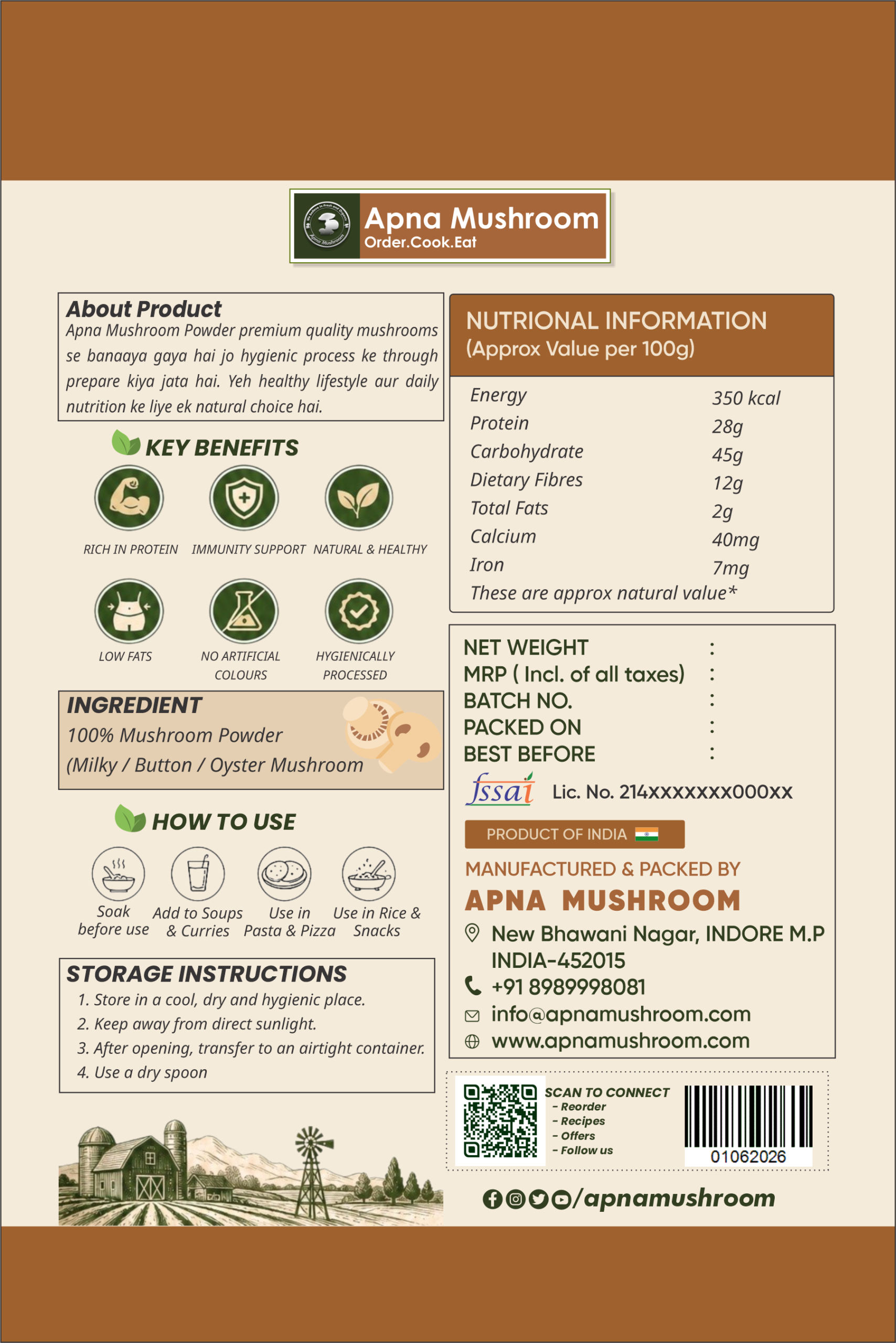 Dried Mushroom-Sun-Dried | Natural