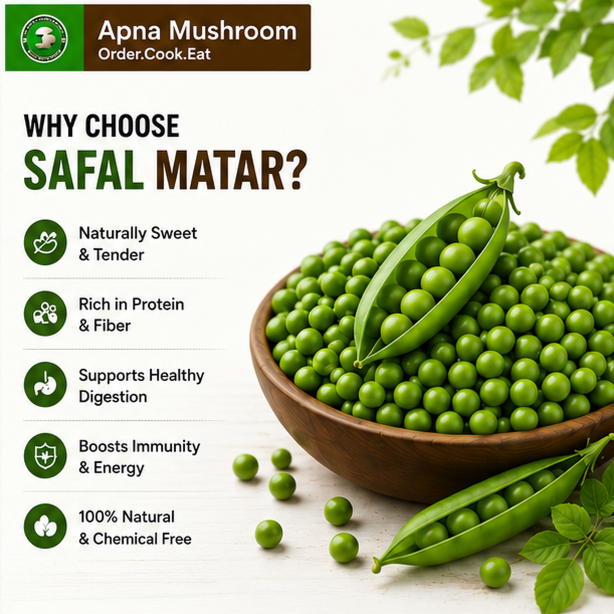 Safal Matar – Farm Fresh Frozen Green Peas (500g)