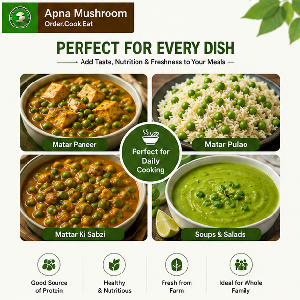 Safal Matar – Farm Fresh Frozen Green Peas (500g)